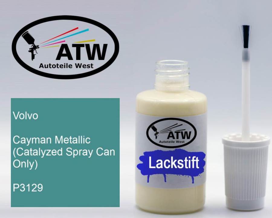 Volvo, Cayman Metallic (Catalyzed Spray Can Only), P3129: 20ml Lackstift, von ATW Autoteile West.